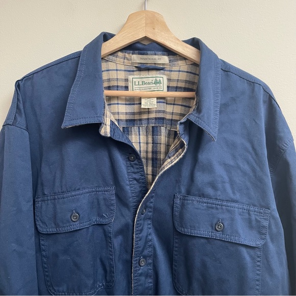 LL Bean Flannel Lined Jacket - Picture 2 of 10
